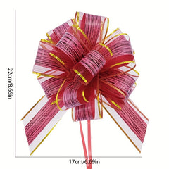 2pcs 3D Ball Lace Ribbon Streamers Festive Decoration