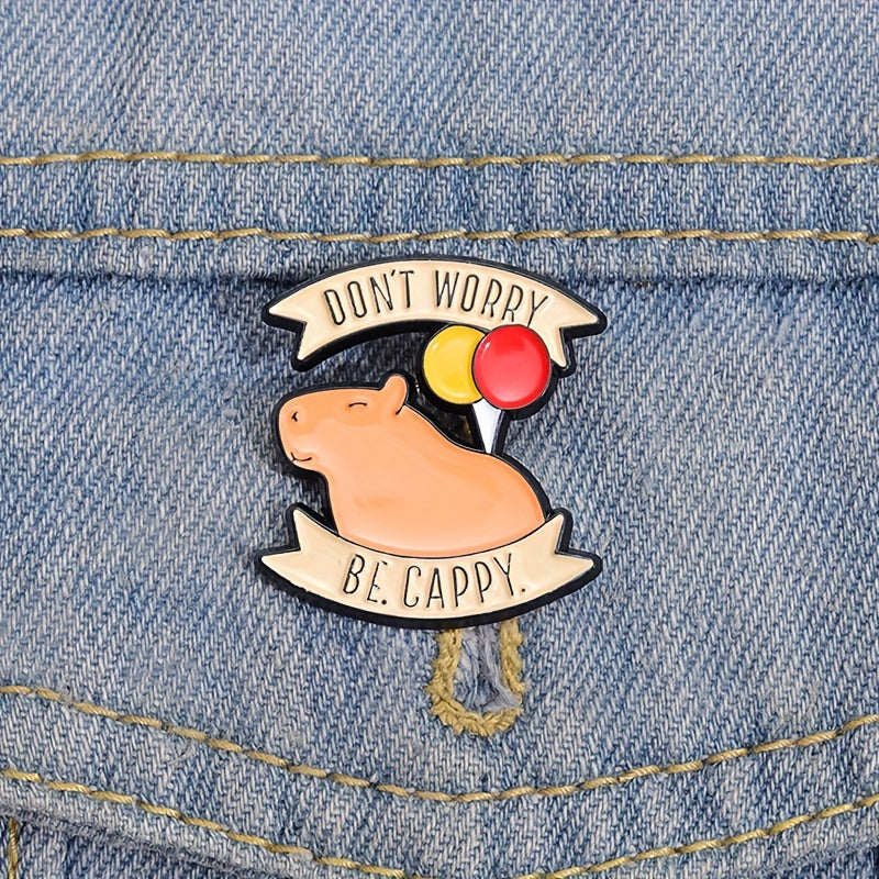 Capybara Balloon Enamel Pins