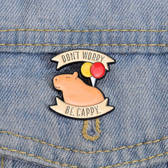 Capybara Balloon Enamel Pins