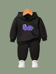 OERYUI Girls Boys Letter Print Hoodies Pants Set Spring Fall Sports Christmas