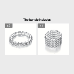 Men's Elastic Ring with Artificial Diamond