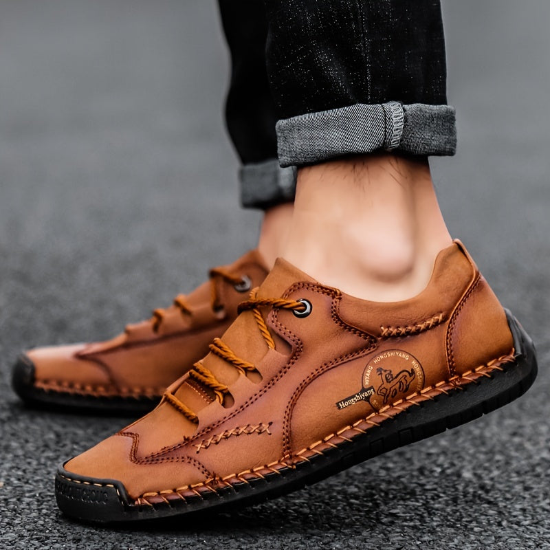 Men's Colorful Stitched Loafers Non Slip Outdoor Sneakers