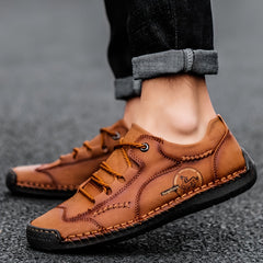 Men's Colorful Stitched Loafers Non Slip Outdoor Sneakers