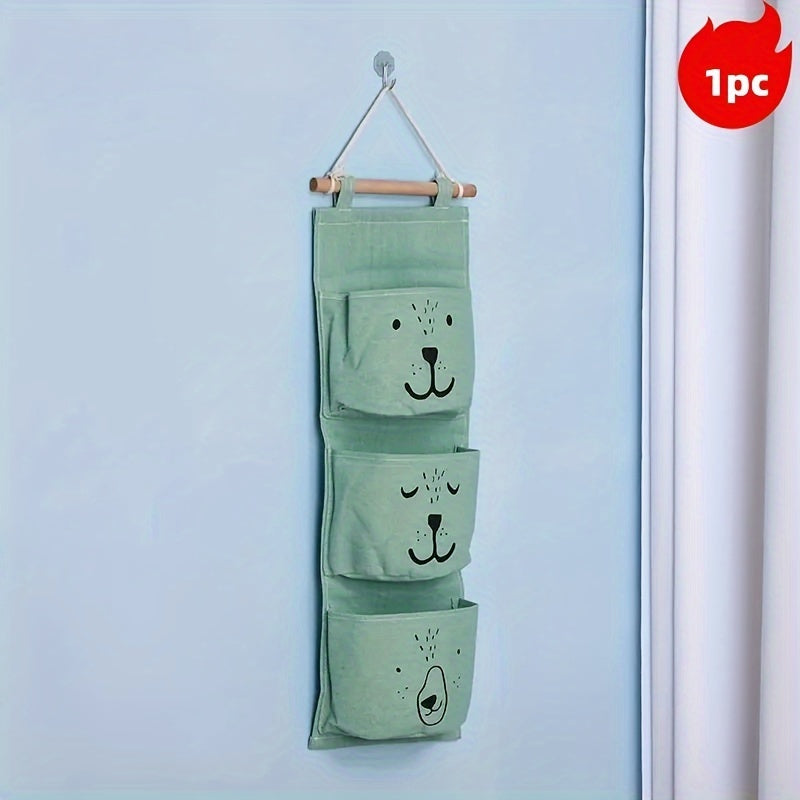 Bedside Wall Storage Hanging Bag Waterproof Fabric Dormitory Organizer