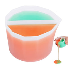 Silicone Split Cup for Acrylic Paint Pouring - Create Beautiful Fluid Art