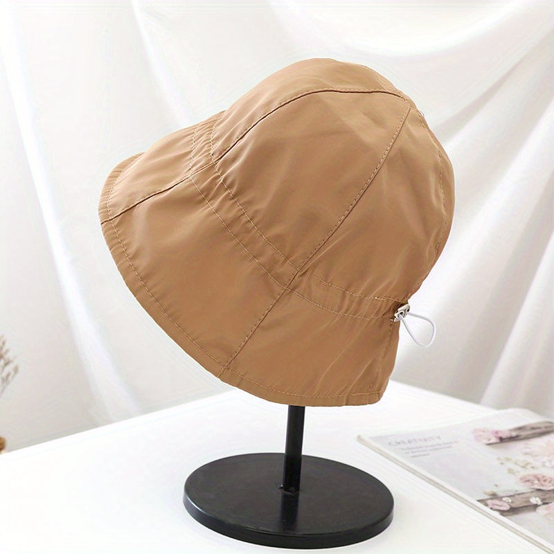 Foldable Drawstring Bucket Hat Lightweight Sun Hat for Women