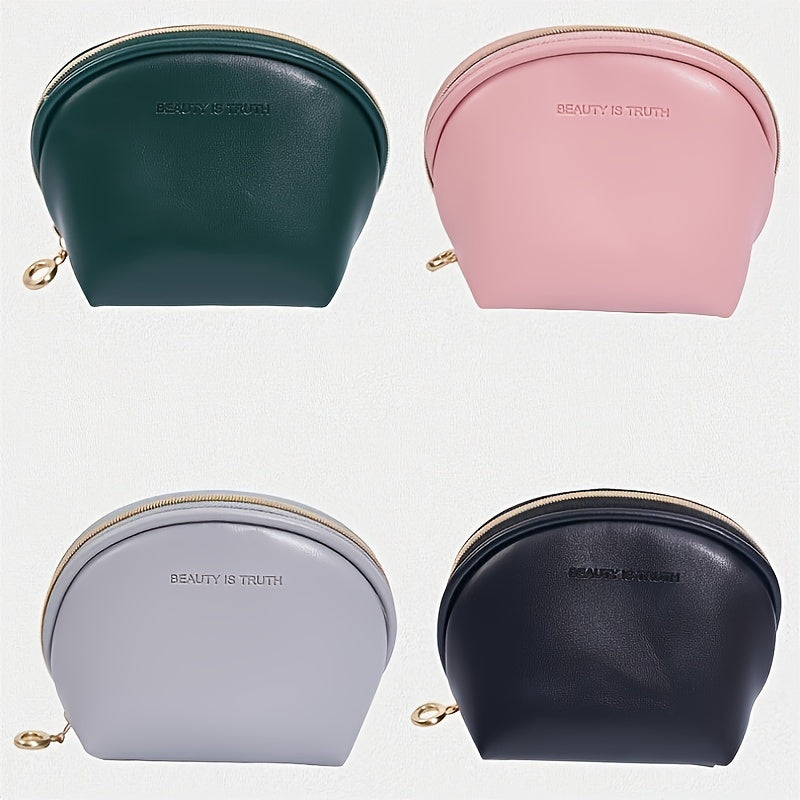 Nordic Style Light Waterproof Makeup Wash Bag PU Leather Pocket