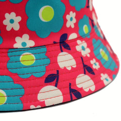 Flower Pattern Double Sided Print Sunshade Hat Men's Sun Hat