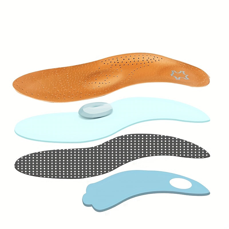 Leather Orthotic Insole Arch Support Shoes Men Women Plantar Fasciitis