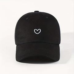 Heart Embroidery Baseball Cap for Couples