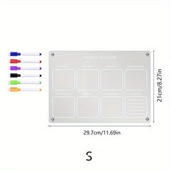 6-Piece Marker Set with Magnetic Planning Notes Board