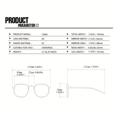 Aviator Sunglasses Gradient Lens Rivet Decor UV400