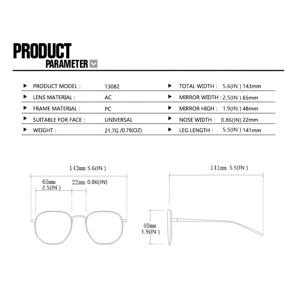 Rivet Decor Sunglasses UV400 for Beach Driving