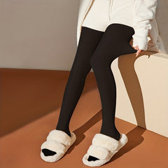 Plush Lined High Waist Thermal Leggings Women's Stockings