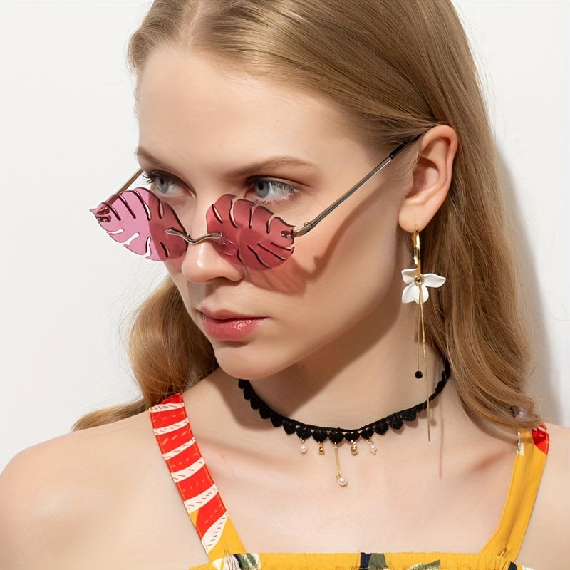 Y2K Rimless Sunglasses Women Men UV400 Sun Shades