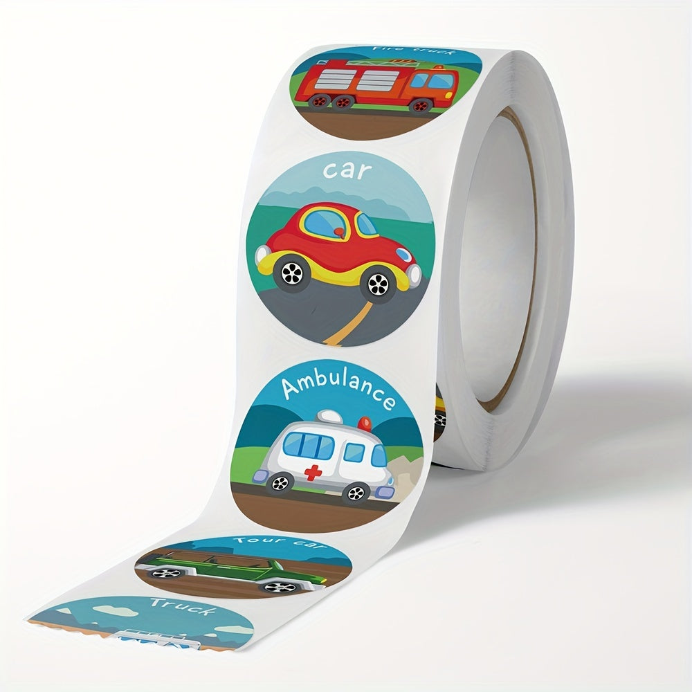 500pcs Vehicle Thank You Stickers for Kids Party Seal Labels