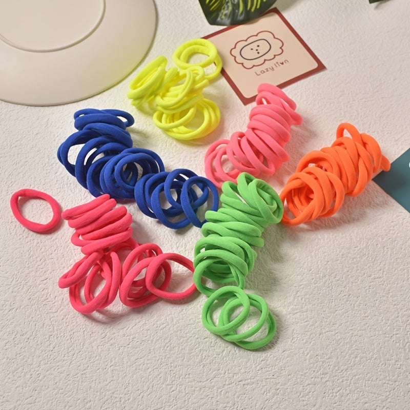 120pcs Thick Hair Ties Band for Women Girls No Damage Ponytail
