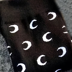 Moon Pattern Leg Socks Women's Socks
