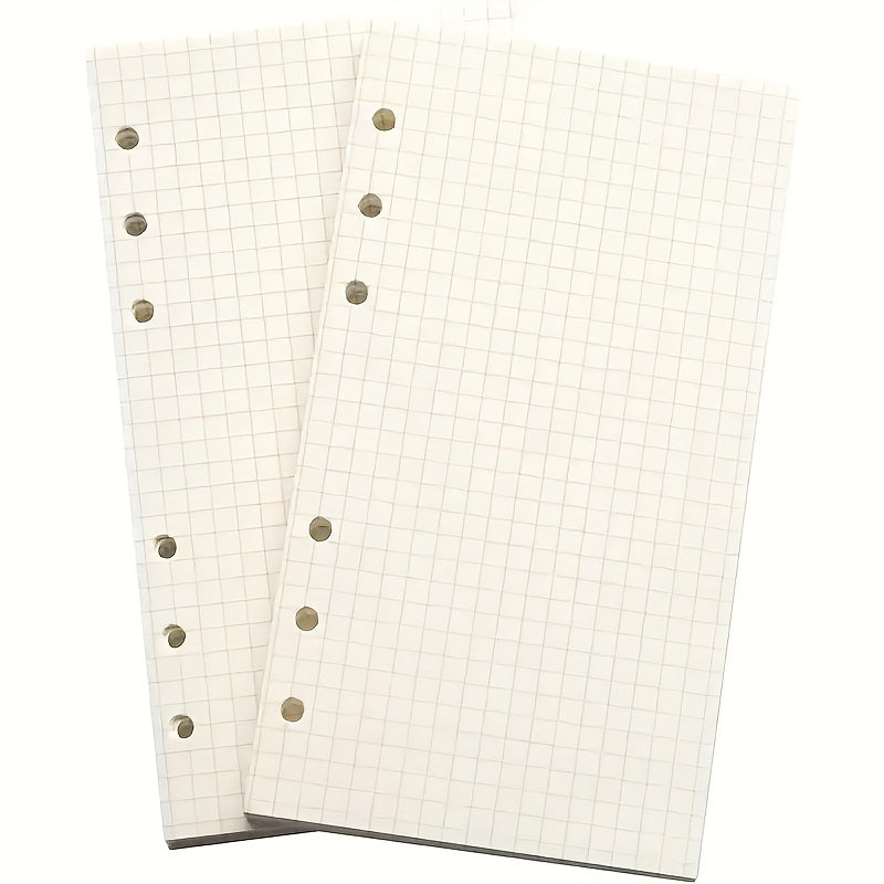 A6 Filler Paper 6 Hole Loose Leaf Paper Refillable Clip Notebook Planner Diary