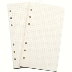 A6 Filler Paper 6 Hole Loose Leaf Paper Refillable Clip Notebook Planner Diary