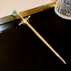 Chinese Style Crystal Sword Hairpin Metal Hair Accessories