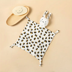 Baby Cotton Gauze Bib Rabbit Ear Doll 6-12 Months Sleeping Blanket