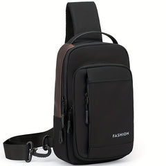 Men's Nylon Crossbody Bag USB Charging Anti-theft Diagonal Shoulder Bag