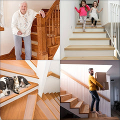 15pcs Non Slip Stair Treads Pre Cut Transparent Strips for Safety & Traction