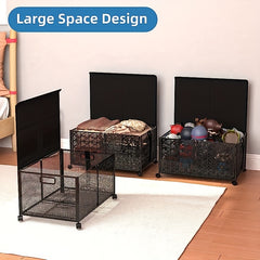 Large Toy Storage Box On Wheels Foldable Plastic Organizer