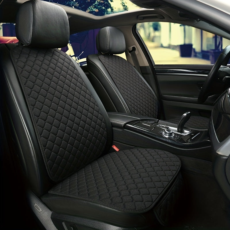 Car Seat Covers Non Slip Breathable Flax Cushion Universal All Seasons