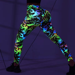 Women's Star Pattern Leggings for Fitness Yoga Running
