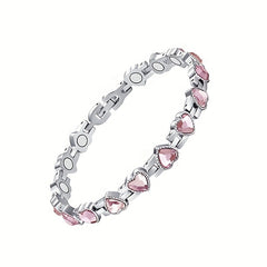 Adjustable Heart Shaped Magnetic Bracelet for Men and Women