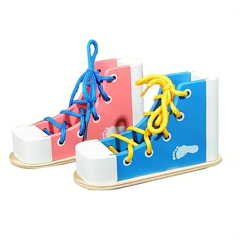 Kids Shoelace Toys Practice Tying Early Education Puzzle Montessori Kindergarten