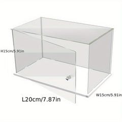 Transparent Display Box With Handle for Building Block Toy Doll Storage