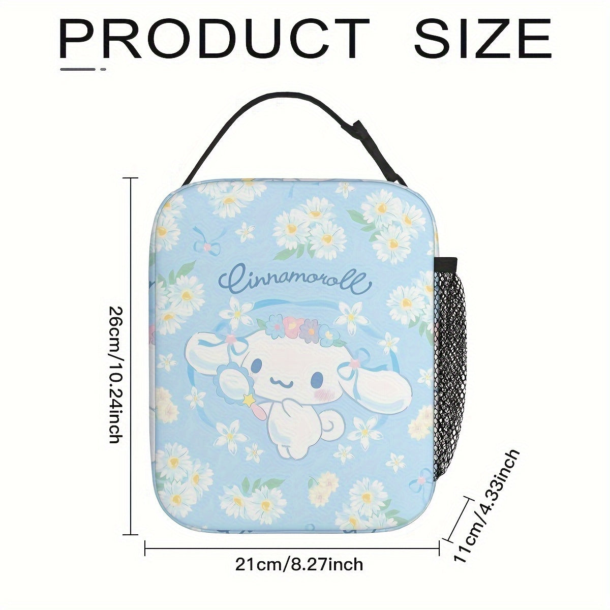 Cinnamoroll Lunch Bag Leak Proof Reusable Thermal Insulation
