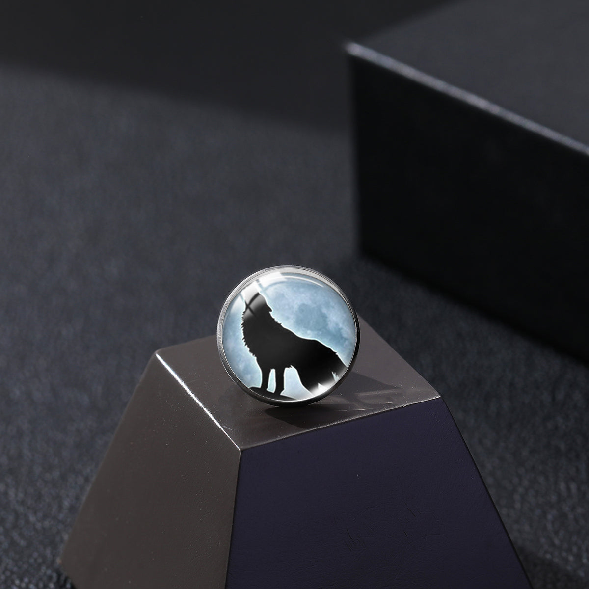 Howling Wolf Time Gem Shirt Charms Buckle For Men