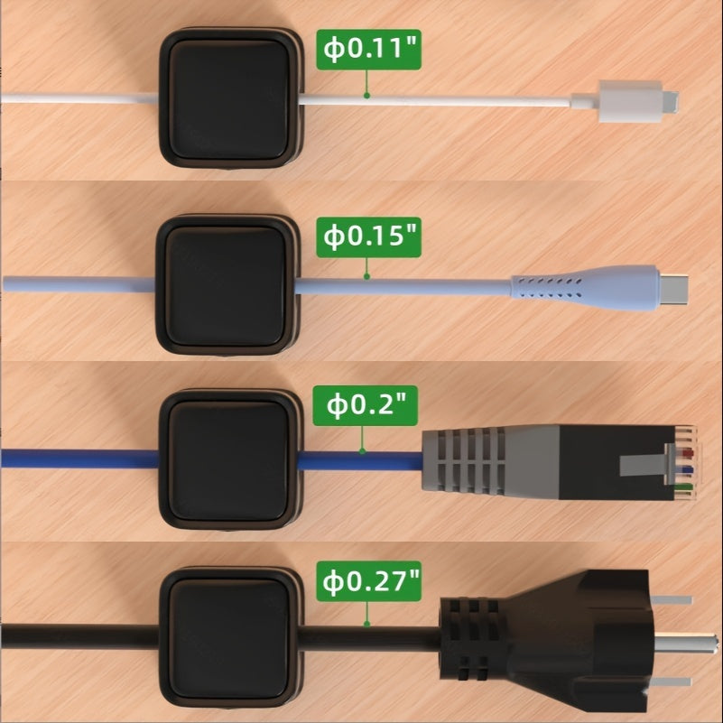 6pcs Magnetic Cable Clip Organizer Holder for Nightstand Kitchen Office Storage