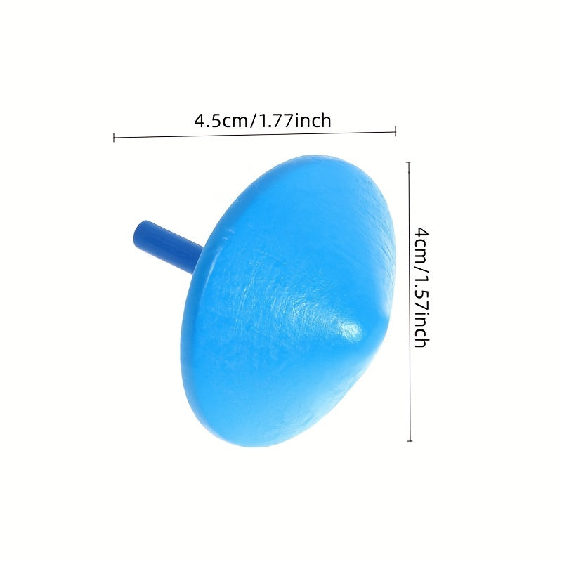 Rainbow Wooden Spinning Top for Stress Relief and Decoration