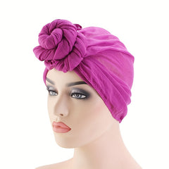 Solid Knot Turban Cap Boho Head Wrap Vintage Head Scarf