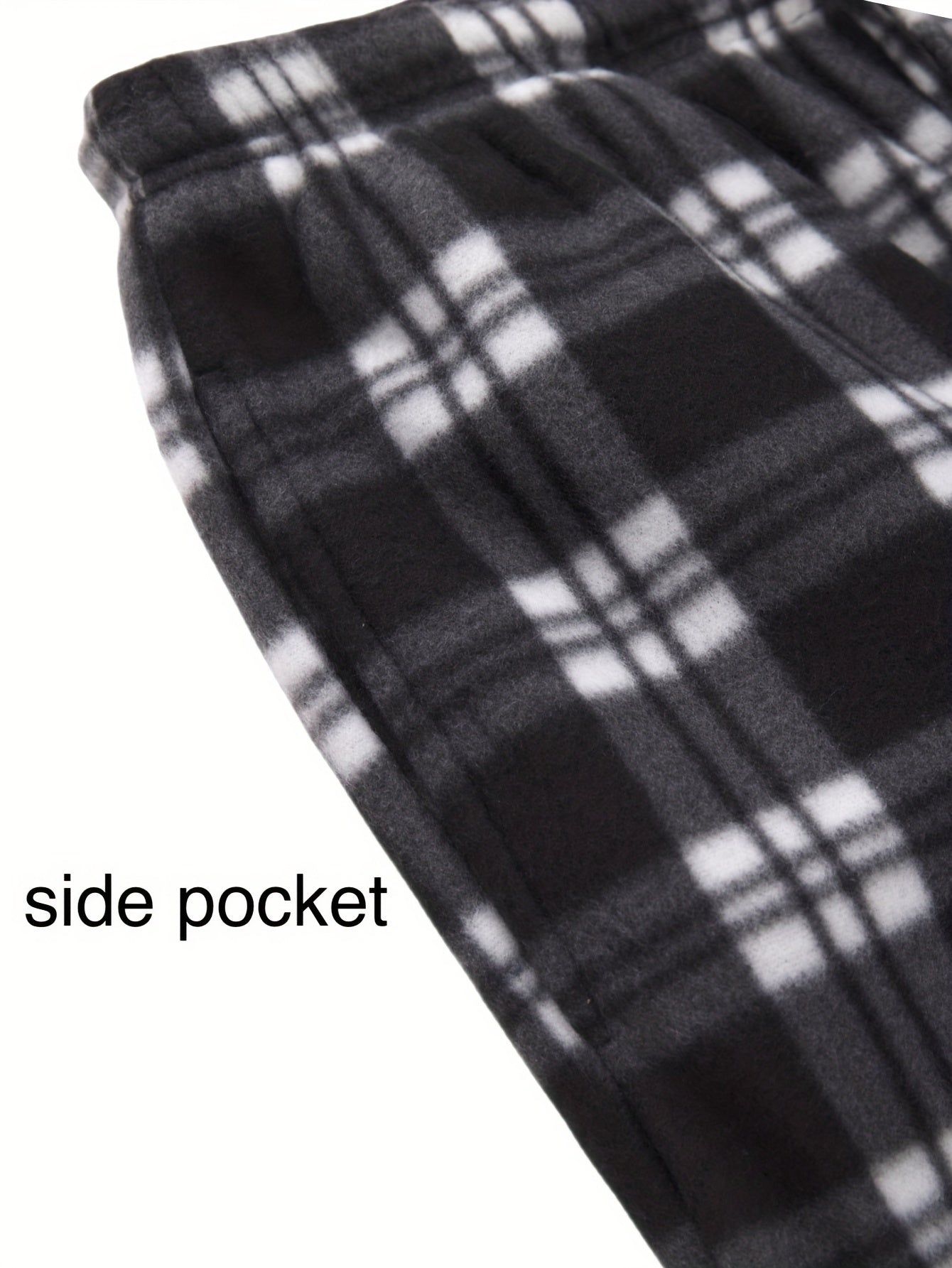 Men's Plaid Fleece Yoga Pants Active Stretch Joggers
