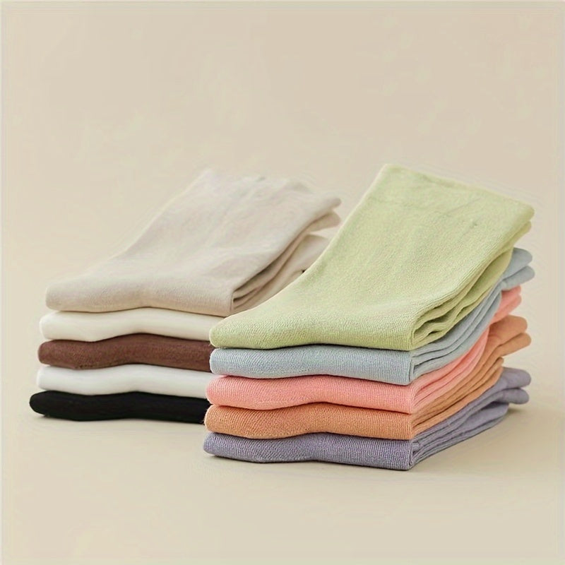 10 Pairs Comfy Breathable Women's Mid Tube Socks