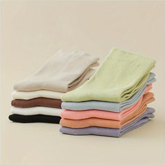 10 Pairs Comfy Breathable Women's Mid Tube Socks