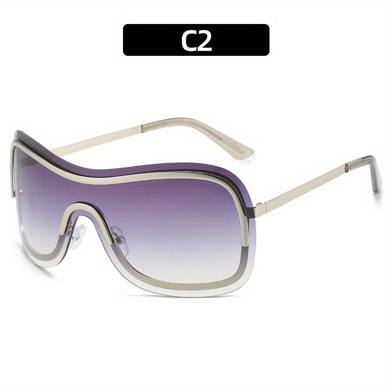 Y2K Gradient Lens Metal Frame Sunglasses UV400