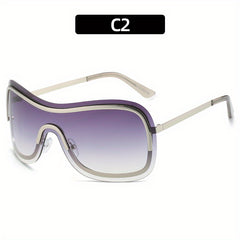 Y2K Gradient Lens Metal Frame Sunglasses UV400