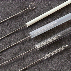 6pcs Stainless Steel Handle Straw Cleaner Brush Set