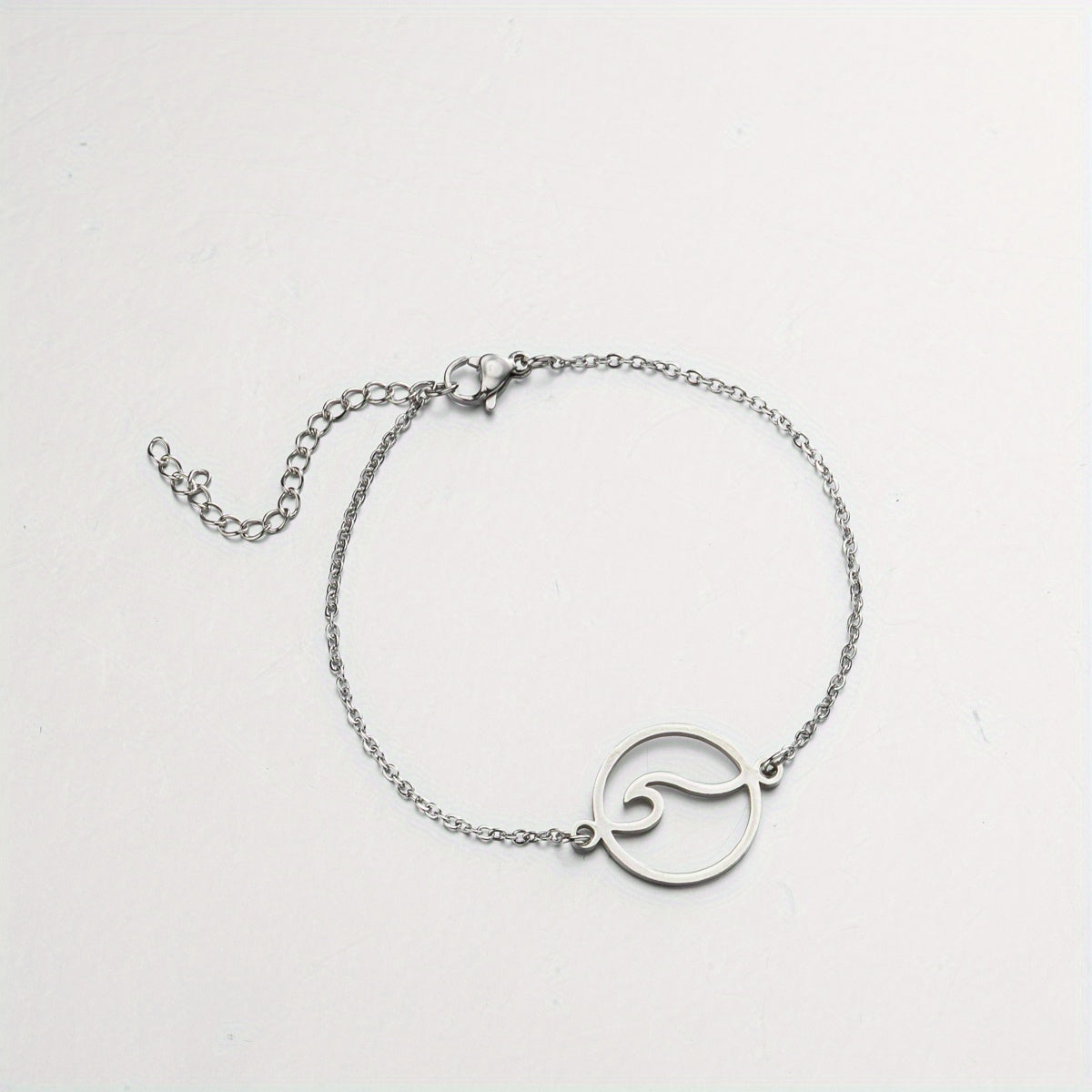 Men's Lightning Round Love Bracelet, Adjustable Charm