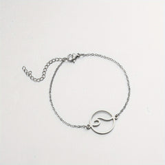 Men's Lightning Round Love Bracelet, Adjustable Charm
