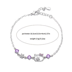 Girls Sweet Kitty Cat Bracelet For Toddler Kids