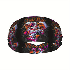 Astronaut Rocker Headband Sweat Wicking Stretchy Polyester
