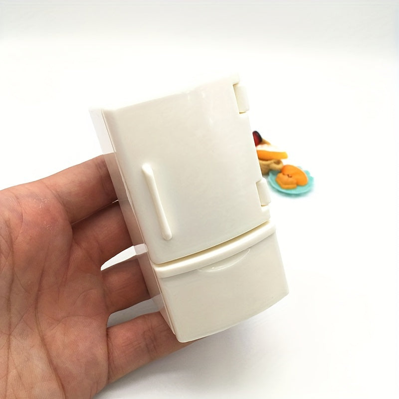 1:12 Scale Mini Fridge for Dollhouse - Realistic Kitchen Appliance